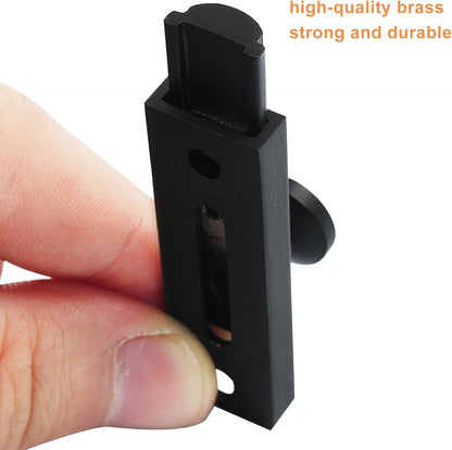 Sliding Deadbolt, Heavy Duty Solid Brass Surface Bolt, Door Slide Lock Anti Theft Security Door Latch Lock V1258-DP02-B-3814