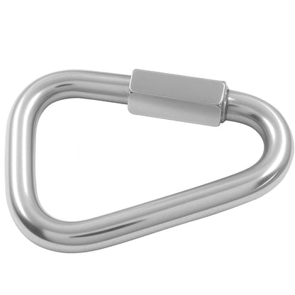 4.1 Inch Delta Quick Link, Stainless Steel Triangle Quick Connector M12 Heavy Duty Chain Connector (1 Pack, V1258-DP02-B-3818