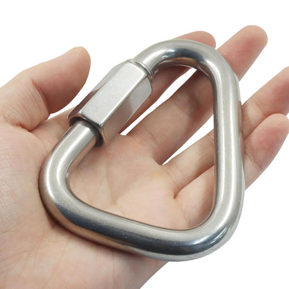 4.1 Inch Delta Quick Link, Stainless Steel Triangle Quick Connector M12 Heavy Duty Chain Connector (1 Pack, V1258-DP02-B-3818