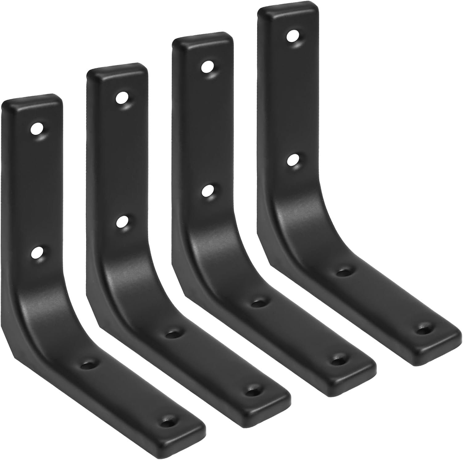 4 Pack Wall Shelf Brackets, 4 x 4 Inch Heavy Duty Shelf Support Bracket, Floating Shelf Bracket L Bracket V1258-DP02-B-3822