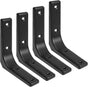 4 Pack Wall Shelf Brackets, 4 x 4 Inch Heavy Duty Shelf Support Bracket, Floating Shelf Bracket L Bracket V1258-DP02-B-3822