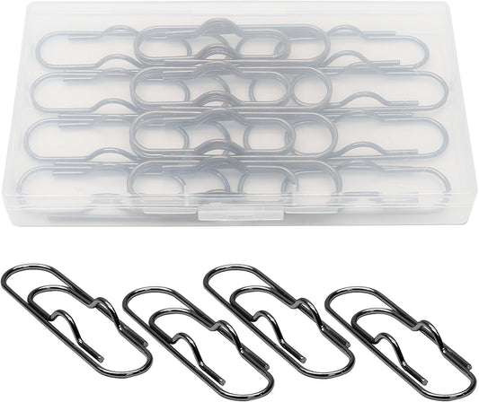 20 PCS Metal Pen Clips, Black Pen Holder, Multifunctional Pen Clip Holders for Notebooks, Paper, Clipboard V1258-DP02-B-3823