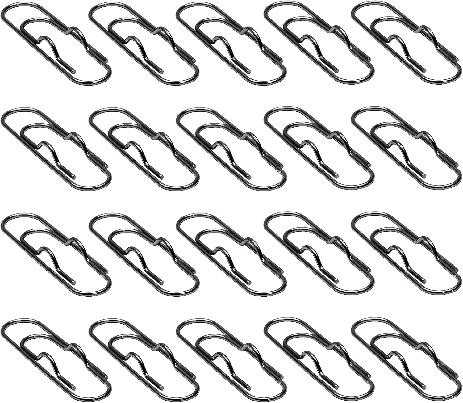 20 PCS Metal Pen Clips, Black Pen Holder, Multifunctional Pen Clip Holders for Notebooks, Paper, Clipboard V1258-DP02-B-3823