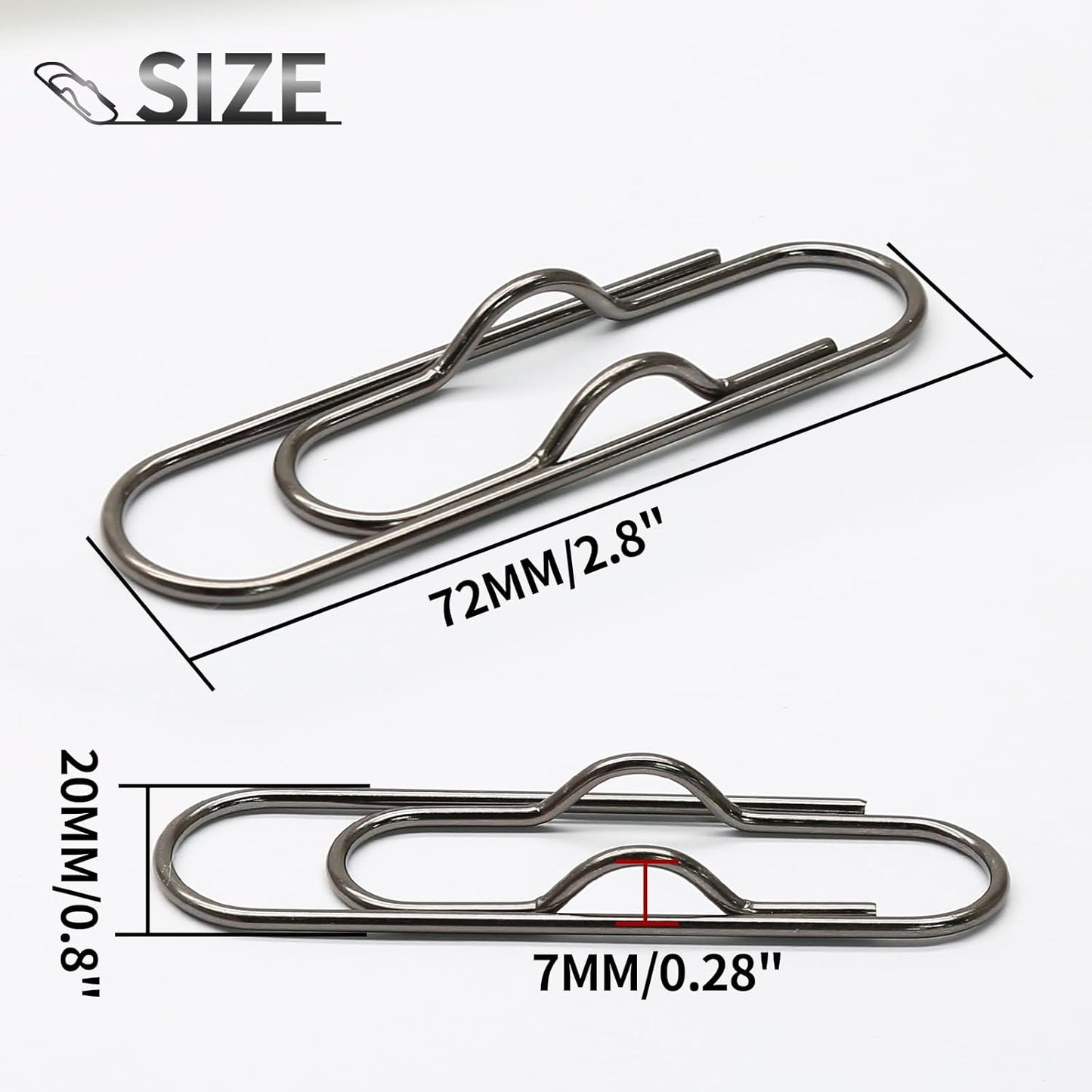 20 PCS Metal Pen Clips, Black Pen Holder, Multifunctional Pen Clip Holders for Notebooks, Paper, Clipboard V1258-DP02-B-3823