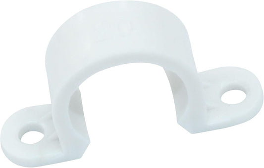 100Pcs 1/2 Inch PVC Pipe Clamps, 2 Hole Pipe Strap Plastic Conduit Clamp Conduit Clips for PVC Pipes Conduit V1258-DP02-B-3824