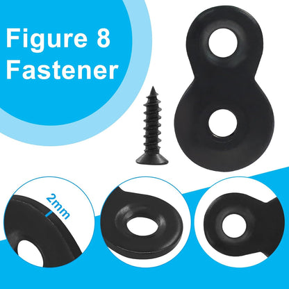 30 Pack Heavy Duty Figure 8 Fastener Clips, Solid Steel Fasteners Screws Heavy Duty Clips, Durable Table Top V1258-DP02-B-3835