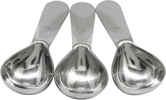 3 Pack Coffee Scoop Stainless Steel Measuring Spoon, Short Handle 2 Tablespoon Coffee Spoons Compact Design, V1258-DP02-B-3840
