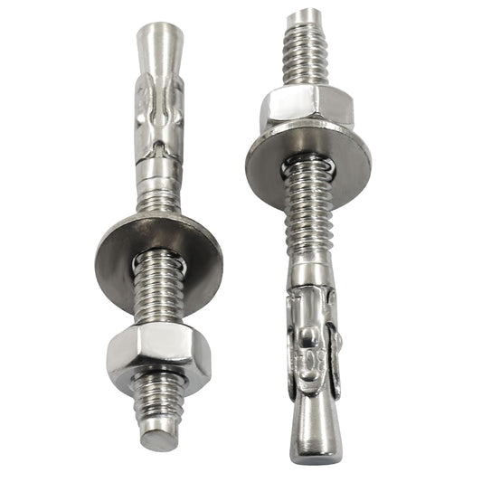 10 Pack 1/4" x 2-1/4" Concrete Anchor, Anti-Rust Anchor Stainless Steel Bolt, Heavy Duty Fastener for Cement V1258-DP02-B-3842