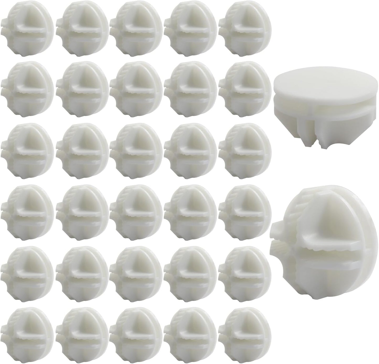 32 Pack White Plastic Cube Connectors, Wire Grid Cube ABS Connectors Modular Closet Storage Organizer, DIY V1258-DP02-B-3848