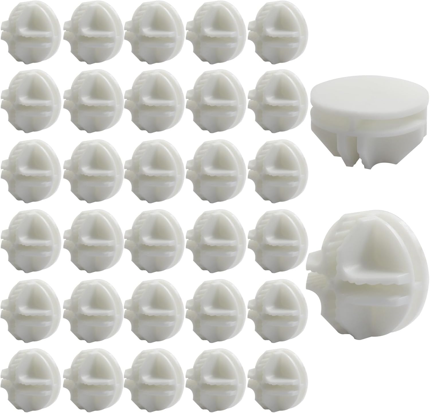 32 Pack White Plastic Cube Connectors, Wire Grid Cube ABS Connectors Modular Closet Storage Organizer, DIY V1258-DP02-B-3848