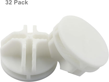32 Pack White Plastic Cube Connectors, Wire Grid Cube ABS Connectors Modular Closet Storage Organizer, DIY V1258-DP02-B-3848