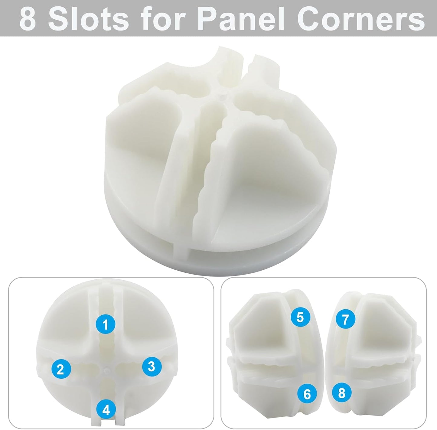 32 Pack White Plastic Cube Connectors, Wire Grid Cube ABS Connectors Modular Closet Storage Organizer, DIY V1258-DP02-B-3848