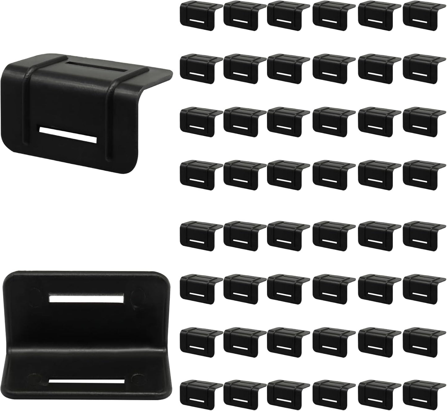 50 Pack Tie Down Edge Protectors, Plastic Corner Protectors Pallet Guard Cargo Strap Protectors, L Shaped V1258-DP02-B-3852