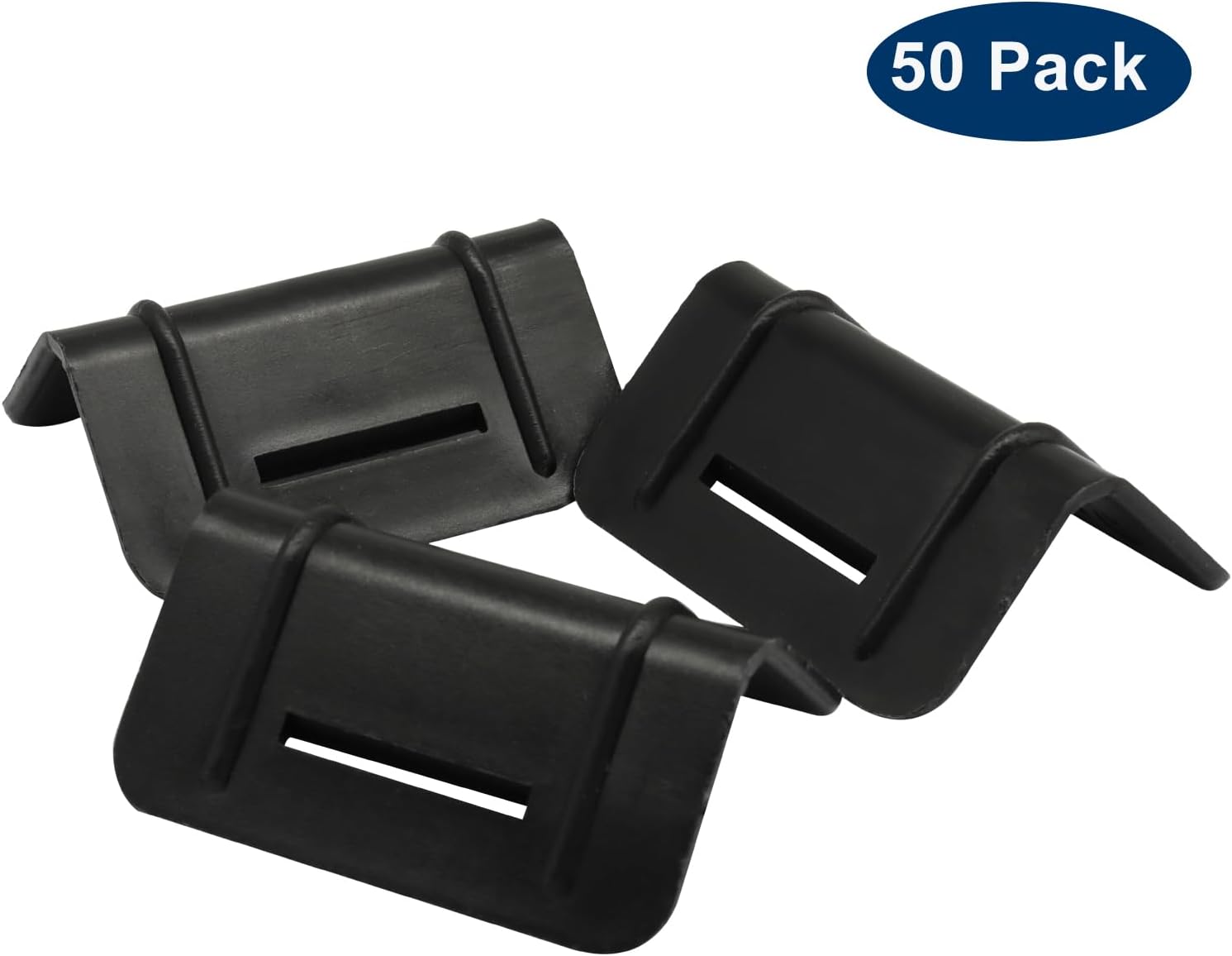 50 Pack Tie Down Edge Protectors, Plastic Corner Protectors Pallet Guard Cargo Strap Protectors, L Shaped V1258-DP02-B-3852