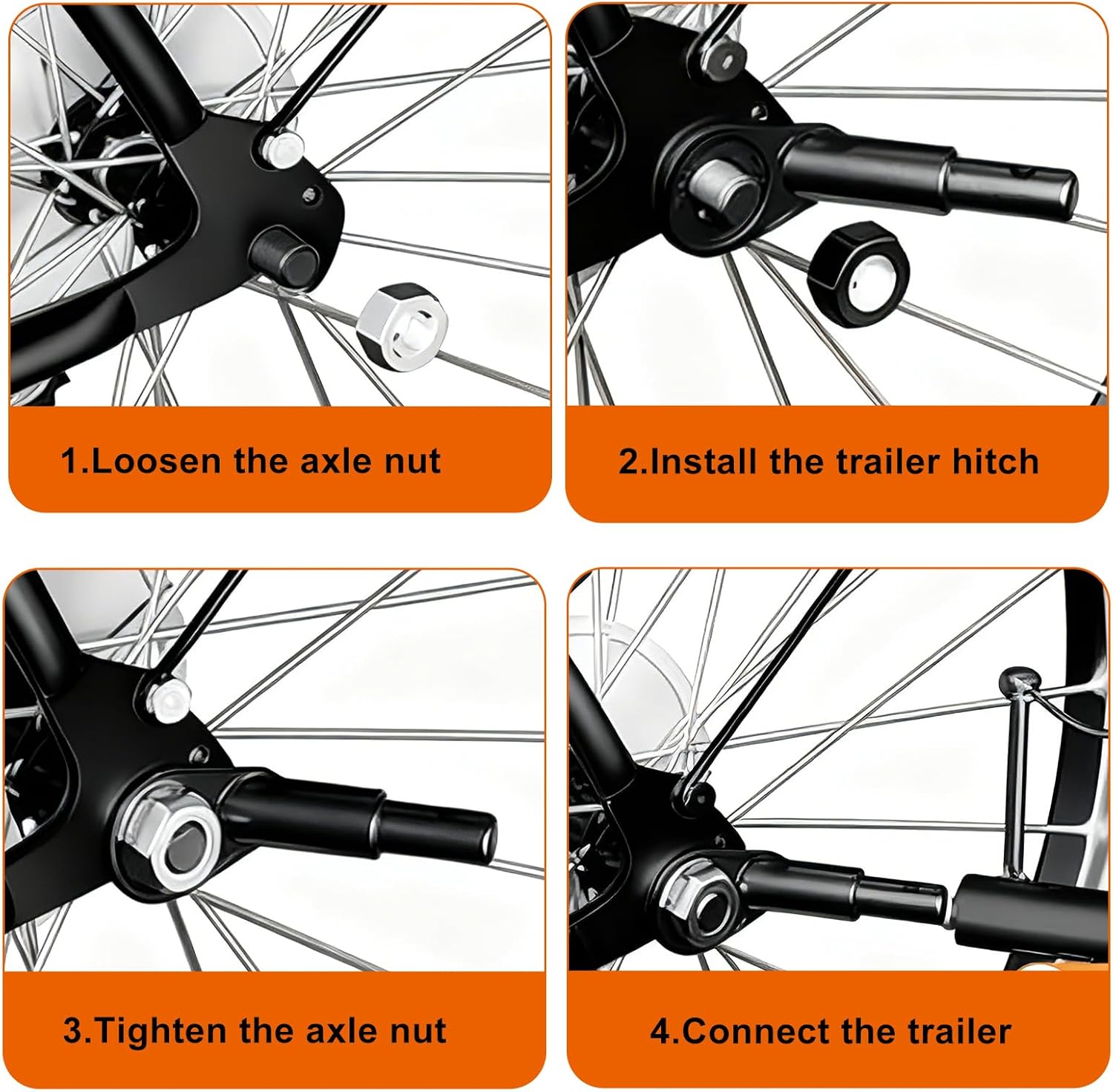 Bike Trailer Hitch Connector Kit V1258-DP02-B-3867