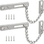 Heavy Duty Door Chain Lock with Mounting Screws, Stainless Steel Door Chain Guard for Front Doors, Pet Safe V1258-DP02-B-3872