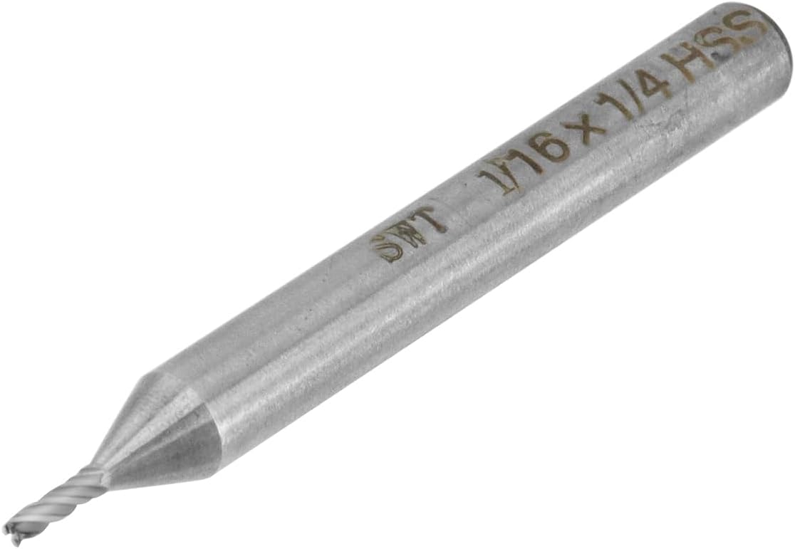 End Mill Cutter 1/16" Cutting Dia 1/4" Shank Dia 4 Flutes End Mill Drill Bit - 5pcs V1258-DP02-B-3884