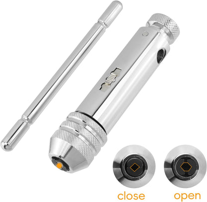 Ratchet Tap Wrench Adjustable T-Handle Tap Wrench Capacity Range M5-M12 V1258-DP02-B-3885