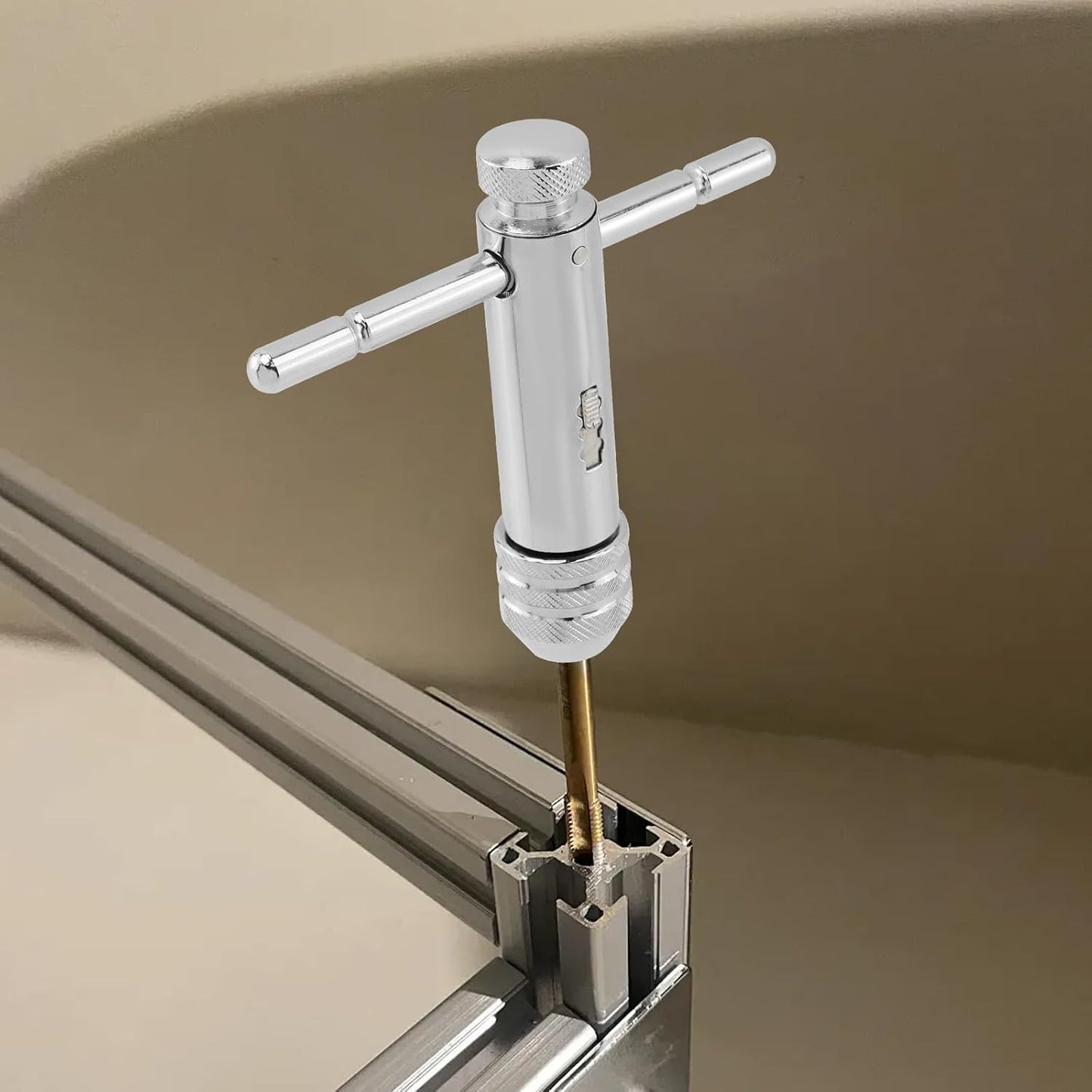 Ratchet Tap Wrench Adjustable T-Handle Tap Wrench Capacity Range M5-M12 V1258-DP02-B-3885