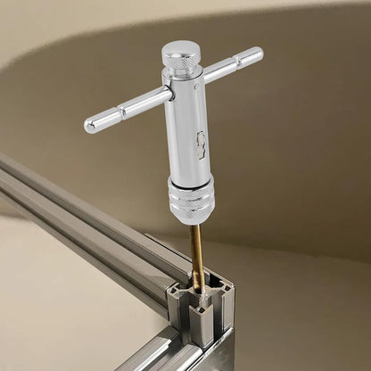 Ratchet Tap Wrench Adjustable T-Handle Tap Wrench Capacity Range M5-M12 V1258-DP02-B-3885