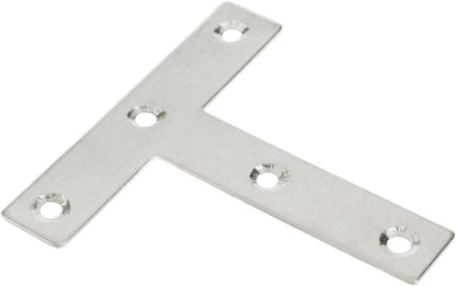 T Brackets Mending Plate 3.14" x 3.14" Stainless Steel Flat Repair Plate - 10pcs V1258-DP02-B-3886