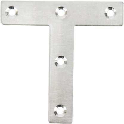 T Brackets Mending Plate 3.14" x 3.14" Stainless Steel Flat Repair Plate - 10pcs V1258-DP02-B-3886