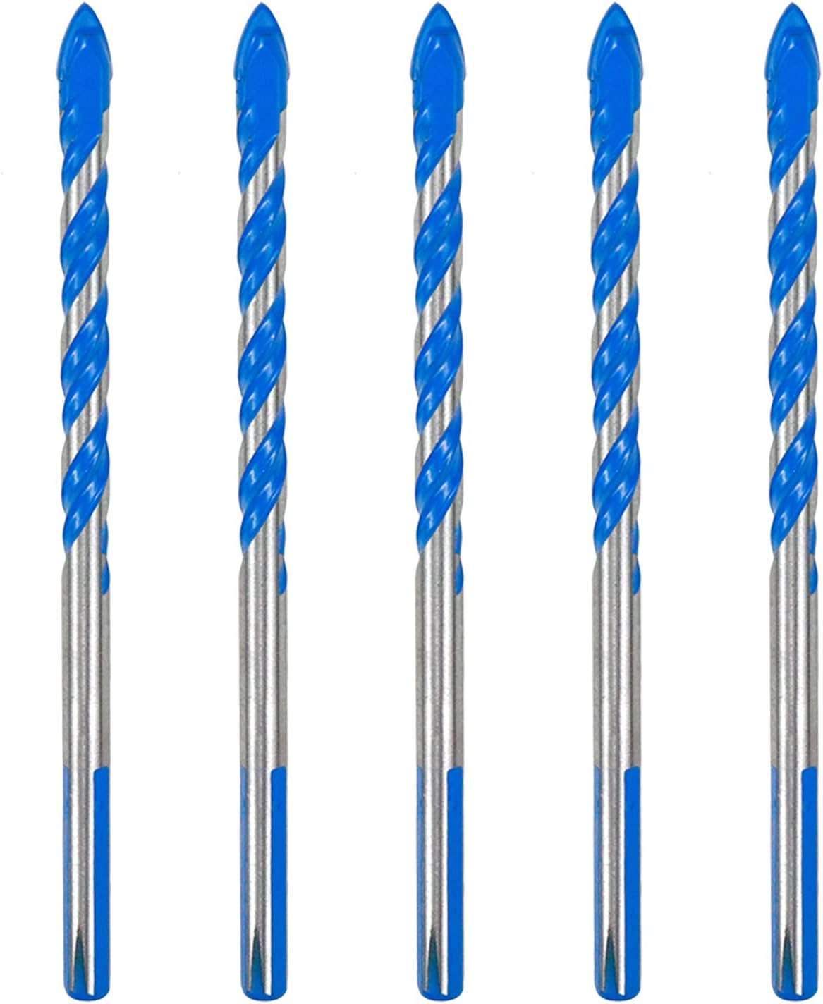 5pcs Masonry Drill Bit 15/64" Drilling Dia Carbide Drill Bit for Glass, Tile and Ceramic V1258-DP02-B-3888