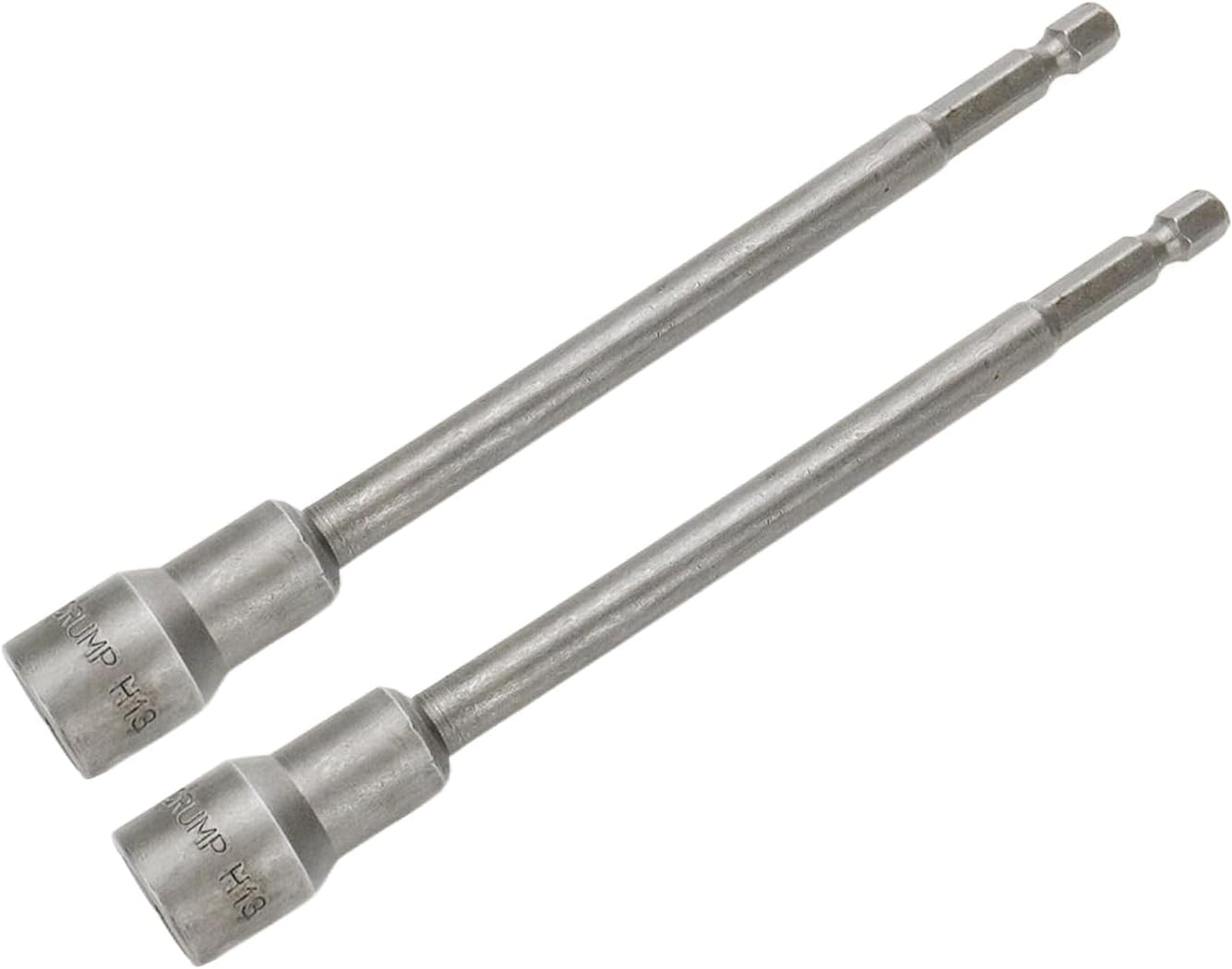 Hex Shank Magnetic Power Nut Driver Bit Set 13mm Hex Socket Extension Long Metric Hex Driver Bits -2pcs V1258-DP02-B-3889