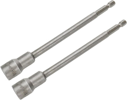 Hex Shank Magnetic Power Nut Driver Bit Set 13mm Hex Socket Extension Long Metric Hex Driver Bits -2pcs V1258-DP02-B-3889