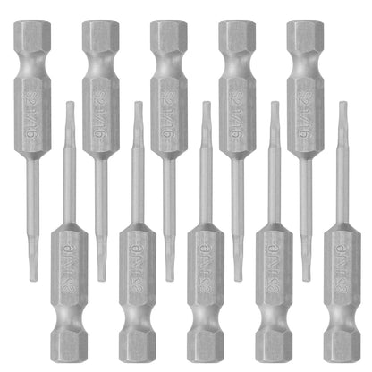 10pcs 1/16" Hex Allen Wrench Drill Bit Set, 1/4" Hex Shank, S2 Steel V1258-DP02-B-3890