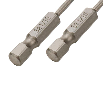 10pcs 1/16" Hex Allen Wrench Drill Bit Set, 1/4" Hex Shank, S2 Steel V1258-DP02-B-3890