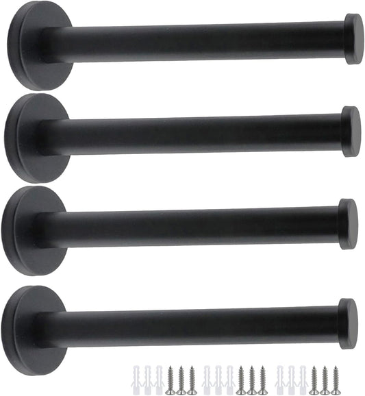 Wall Hooks Heavy Duty Coat Hooks Stainless Steel Clothes Hanger for Hanging Bathroom Towels Handbag Black V1258-DP02-B-3894