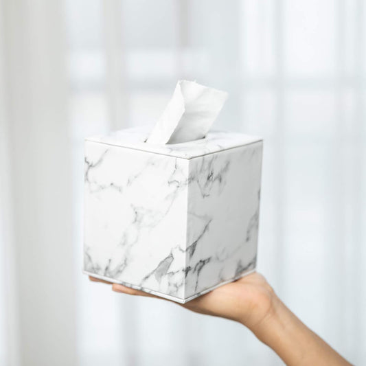Tissue Box Cover,Tissue Box Square,Marble Stripes Tissue Box Cover,Tissue Box Holder for Bathroom V1258-DP02-B-39