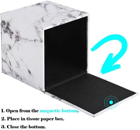 Tissue Box Cover,Tissue Box Square,Marble Stripes Tissue Box Cover,Tissue Box Holder for Bathroom V1258-DP02-B-39