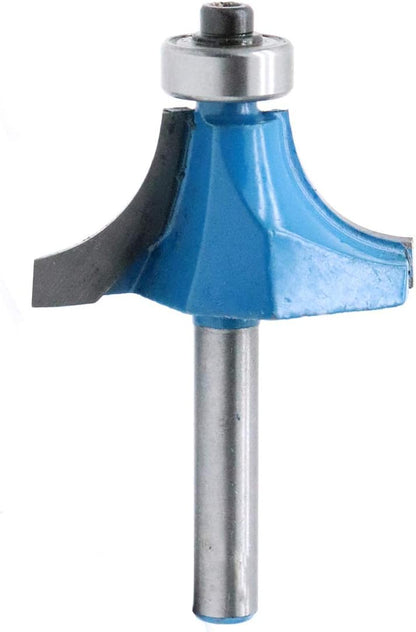 Round Over Edging Router Bit 1/4" Shank 1/2" Cutting Radius Bearing Guide Corner Rounding Router Bit V1258-DP02-B-3901