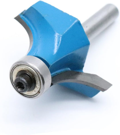 Round Over Edging Router Bit 1/4" Shank 1/2" Cutting Radius Bearing Guide Corner Rounding Router Bit V1258-DP02-B-3901