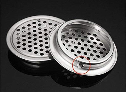 20pcs Soffit Vents 2.08" Mounting Dia Stainless Steel Round Air Vent Louver for Cabinet Bathroom Office V1258-DP02-B-3905