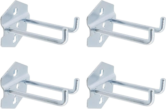 Pegboard Hooks Heavy Duty Metal Steel 3/8" Square Hole Peg Hooks Suitbale for 1.5" Spaced Pegboards Double V1258-DP02-B-3907
