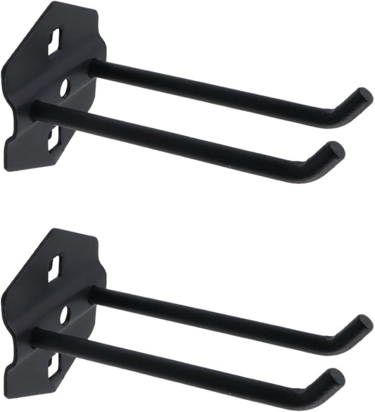 Pegboard Hooks Heavy Duty Metal Steel 3/8" Square Hole Peg Hooks Suitbale for 1.5" Spaced Pegboards Double V1258-DP02-B-3910