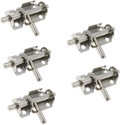 Slide Bolt Latch Stainless Steel Security Guard Door Latch -Pack of 5 V1258-DP02-B-3914