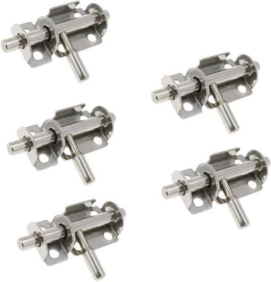 Slide Bolt Latch Stainless Steel Security Guard Door Latch -Pack of 5 V1258-DP02-B-3914