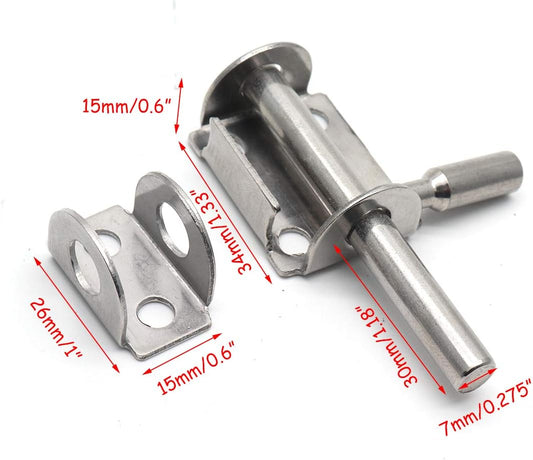 Slide Bolt Latch Stainless Steel Security Guard Door Latch -Pack of 5 V1258-DP02-B-3914