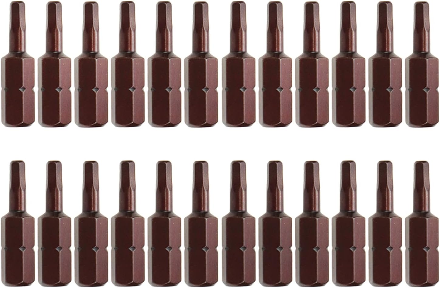 3mm Hex Tamper Resistant Bit Set 1/4 Inch Hex Shank Magnetic Bit Set 1 Inch Length - 24pcs V1258-DP02-B-3919