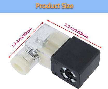 Electric Solenoid Air Valve Normally Closed 220V AC, 5.5VA Solenoid Valve for Air Compressor V1258-DP02-B-3921