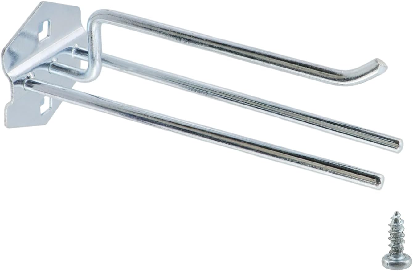 Pegboard Hooks Heavy Duty Metal Steel 3/8" Square Hole Peg Hooks Suitbale for 1.5" Spaced Pegboards Wall V1258-DP02-B-3923