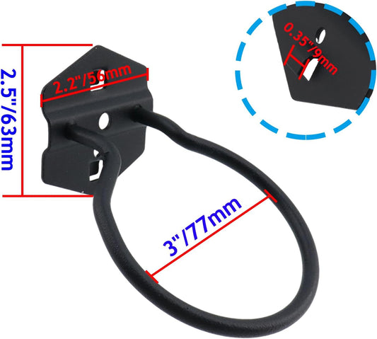 Pegboard Power Tool Holders Pegboard Hooks Heavy Duty Metal Steel 3/8" Square Hole Loop Peg Hooks Suitbale V1258-DP02-B-3924