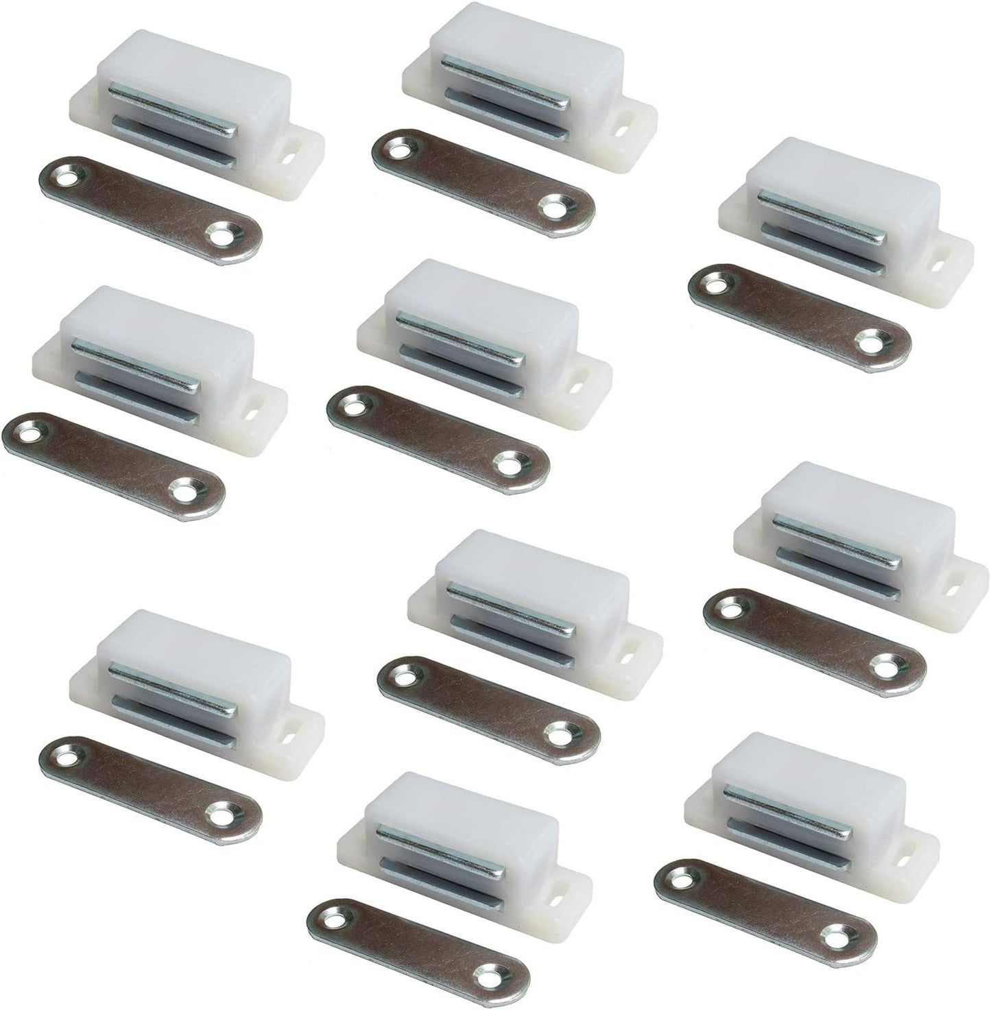Magnetic Door Catch Latches for Cabinet Doors, Cupboards, Drawers & Shutters -Pack of 10 V1258-DP02-B-3927