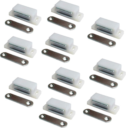 Magnetic Door Catch Latches for Cabinet Doors, Cupboards, Drawers & Shutters -Pack of 10 V1258-DP02-B-3927