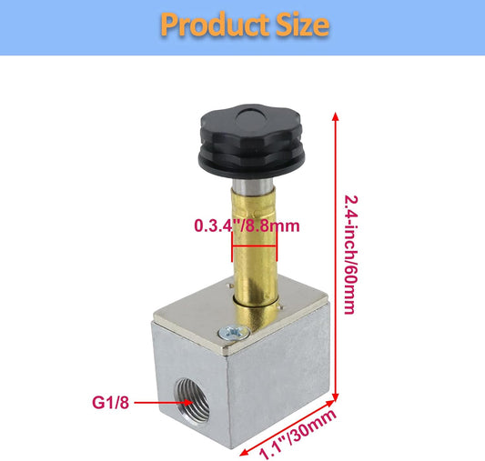 Electric Solenoid One Way Air Valve Body Aluminum Power-Off Vent Exhaust Valves Body for Air Compresspr V1258-DP02-B-3930