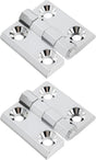 Butt Hinge Zinc Alloy Door Hinge Polished Chrom Silver Residential Bed Room Hinge for Doors Hardware 2.36" x V1258-DP02-B-3935